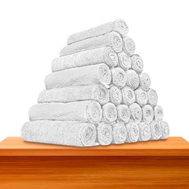 Imagem de Kit 40 - Toalhas De Rosto Para Salão - Profiline (40 Brancas)