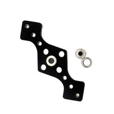 Imagem de ＫＬＫＣＭＳ Kit vertical de gabarito para furo de bolso, conjunto de gabarito para cavilha autocentrante, perfurador de madeira, gabarito de bolso, liga de, preto