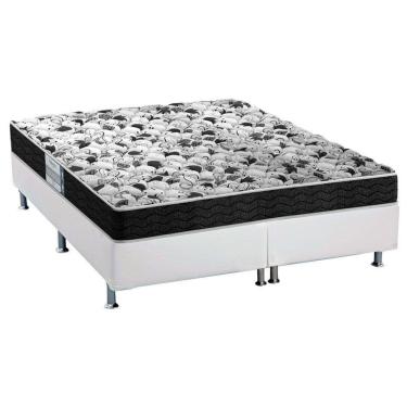 Imagem de  Cama Box King: Colchão Espuma Probel Advanced + Base CRC Courano White(193x203)