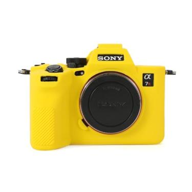 Imagem de Rieibi Acessório para Sony A7RV, capa protetora de silicone macio para câmera digital Sony A7R5/A7R V/Alpha 7R V/A7RV/A7R 5/A7RM5, leve, A7 RV - Amarelo