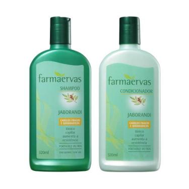 Imagem de Kit Shampoo + Condicionador Jaborandi Farmaervas 320ml Cabelos Fracos
