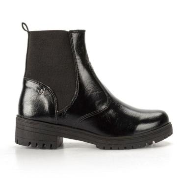 Imagem de Bota Feminina Mississipi Tratorada Cano Baixo Preto Verniz