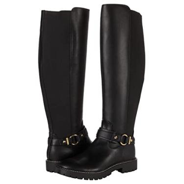 Imagem de Tommy Hilfiger Bota feminina Jiola para Hipismo e Equitação, Preto, 6