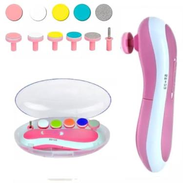 Imagem de Cortador Aparador de Unhas Elétrica para Bebê com Estojo - 6 Lixas Ajustáveis Silencioso para Baby e Todas Idades com Luz LED - Linha Premium (Rosa)