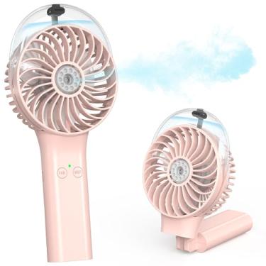 Imagem de Ventilador portátil Comlife névoa de água, bateria recarregável de 3000 mAh, com spray de névoa d'água movido a bateria, viagens, maquiagem, casa, escritório, acampamento, atividades ao ar livre