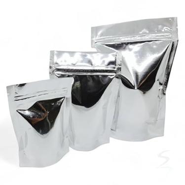 Imagem de Sacos Stand Up Pouch Metalizado Laminado Fecho Zip 10x15 Capacidade 150 Ml- Ideal para embalagens de produtos diversos- Kit c/50 Unidades