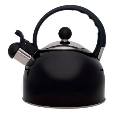 Imagem de Chaleira Com Apito 2 Litros Inox Mimo Style Bule De Chá E Café Para Ferver Água Preto