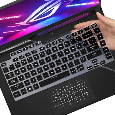 Imagem de Capa de teclado para laptop gamer ASUS ROG Strix G15 G513 G513QR G513QR-ES96 2022, 2021, ROG Strix G15 G513 G533 G533ZX-XS96/AS94 [Não serve para outros modelos ROG Strix G15] - preta