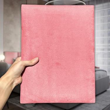 Imagem de Cabeceira Estofada Modular Cama Solteiro Casal Queen King Painel 1 Módulo Adesivo 40X30cm (Rosa)