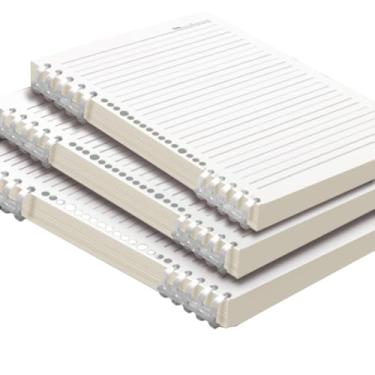 Imagem de Joucien 1 unidade - Pasta de folhas soltas para estudantes, caderno de folhas soltas destacável e não confortável à mão, caderno artístico de estilo minimalista-1 conjunto (transparente)-A4 (em