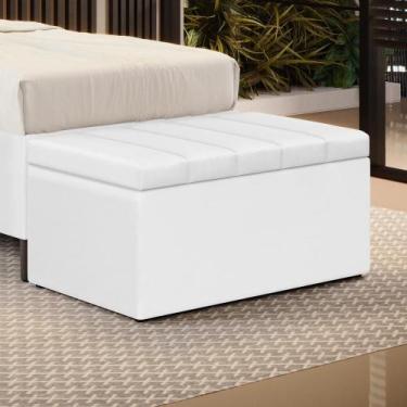 Imagem de Calçadeira Baú Navi 90 / A-013 Couro Branco  - ARADECOR, Branco, 90X46