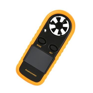 Imagem de YsXoWiui Medidor de Velocidade Do Vento Anemômetro Digital Dispositivo de Teste Portátil Fácil Operação Medidor de Fluxo de Ar de Temperatura para, Painel Preto 4x10,5cm
