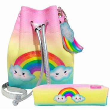 Imagem de Kit Infantil Bolsa e Estojo Arco-Íris, Magicc Bolsas