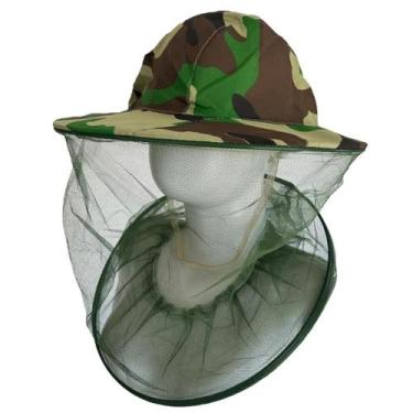 Imagem de Chapéu c/tela mosquiteiro camuflado anti insetos/pernilongos - SR APIC