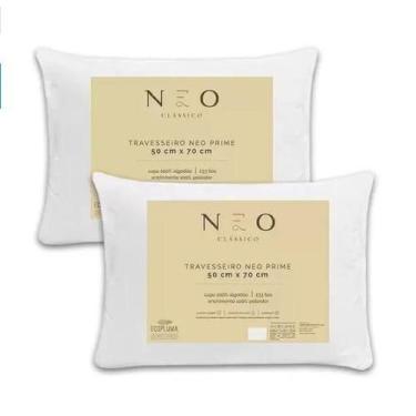 Imagem de Kit 2 Travesseiro Neo Prime Ecopluma Camesa 233 Fios 50x70cm