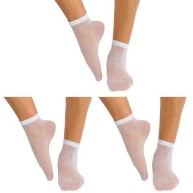 Imagem de KIT 30 Pares Meias Finas Soquete Social Feminina/Masculina Cores - shr