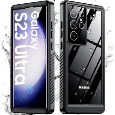 Imagem de SPIDERCASE Projetada para Samsung Galaxy S23 Ultra à prova d'água, embutida [protetor de tela + lente da câmera] [IP68 debaixo d'água] Capa de telefone de proteção total resistente à prova de choque e