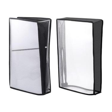 Imagem de Capa protetora contra poeira para PS5 Slim, Mcbazel PS5 fina, antiarranhões, visível, capa protetora para consoles PS5 Slim Digital/Edição de disco – Transparente