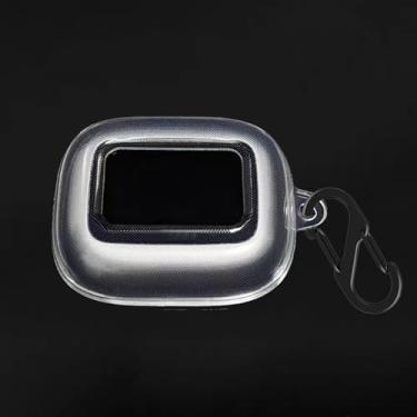 Imagem de VAEKNVG Capa de silicone para JBL Flex 3, Live Buds 3, Beam 3 - Capa de fone de ouvido à prova de choque com acessórios mosquetão (transparente)