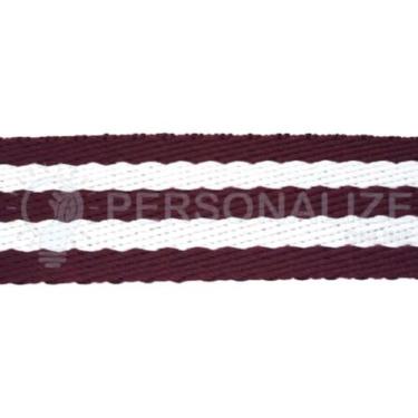 Imagem de Alça chic bordo e branco largura de 30 mm 03 metros - Personalize Onli