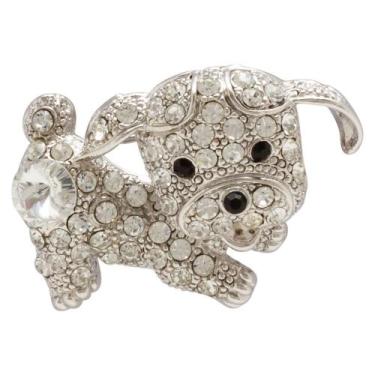 Imagem de Broche Strass Cachorrinho BRG0048 - Akasaki, Prateado