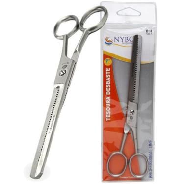 Imagem de Tesoura Cabelo Desbaste 7" (17,8 Cm) NYBC Beauty - Cortes precisos e l