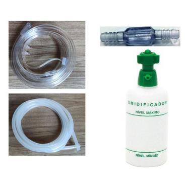 Imagem de Kit Bala de Oxigênio conjunto para oxigenoterapia Mangueira Silicone C