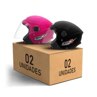 Imagem de Kit 2 Capacetes New Liberty 3 Abertos Pro Tork Moto Masculino Feminino