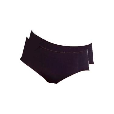 Imagem de Kit com 2 Calcinhas Caleçon Hope 30850, Preto, M