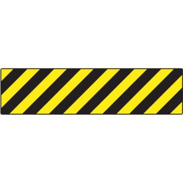 Imagem de Accuform PSR268 Placa adesiva de vinil antiderrapante estilo degrau, 15 cm de comprimento x 61 cm de largura, listras pretas/amarelas