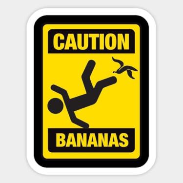 Imagem de Adesivo Funny Caution Bananas | Vinil | Decalque para adesivo de para-choque de carro, adesivo de laptop, adesivo de garrafa de água, adesivo à prova d'água 12 cm