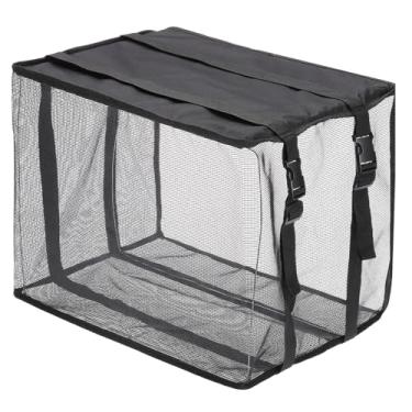 Imagem de PATIKIL Capa de ar condicionado, 60 x 55 x 45 cm, capas de malha para unidade de CA externa, à prova d'água, capa de CA central para proteção externa contra entupimento de galhos, preta