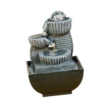 Imagem de Bothyi Ornamento decorativo de fonte de água de mesa, ornamento de água corrente, casa com LED, escritório, sala de chá, quarto, interno, USB, cachoeira, Style B