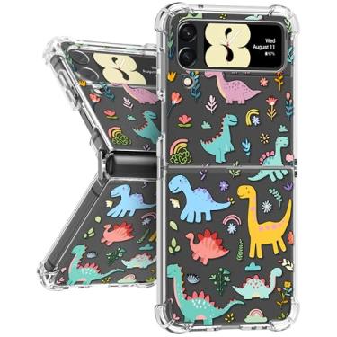 Imagem de Buleens Capa para Samsung Galaxy Z Flip 4 - Capa de proteção feminina de TPU flexível transparente e flexível com ajuste slim fit à prova de choque para meninos e meninas, estampa exclusiva para