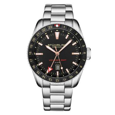 Imagem de Relógio Masculino Stuhrling GMT 4017.1 Quartzo 42mm, Prata