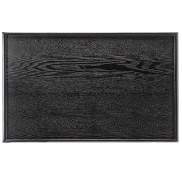 Imagem de Bandeja de servir de madeira maciça extragrande de 71 x 45 cm para chá, mesa de café, lanches, refeições, prato de servir, cozinha, festa, bar, servidor de café da manhã com bordas elevadas, bandeja