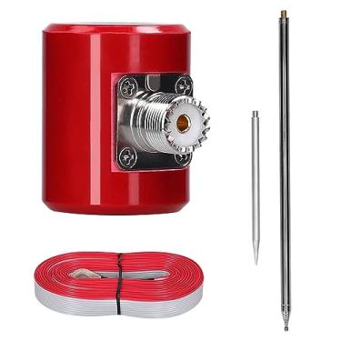 Imagem de Vislone Antena QRP de 1/4 de comprimento de onda 5 m/16,4 pés 14M-30MHz 300W-600W de aço inoxidável HF antena para rádio USDX