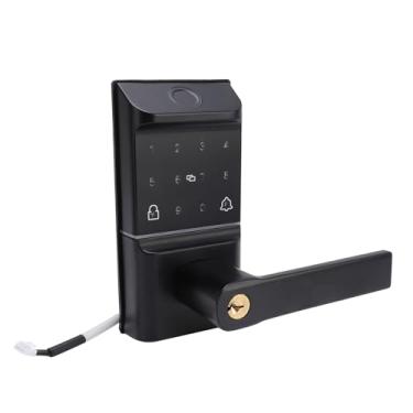 Imagem de Fechadura De Porta Com Impressão Digital E Maçaneta, Fechadura De Porta Sem Chave Inteligente 5 Em 1 Com Teclado De Tela Sensível Ao Toque, Impressão Digital, Cartão, Chave, App