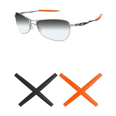 Imagem de Mryok 2 pares de kits de substituição de meias auriculares para Oakley Crosshair 1.0 - laranja e preto