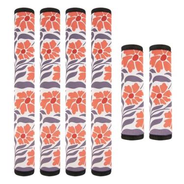 Imagem de Conjunto de 6 capas de maçanetas de geladeira Boho Flower para geladeira e forno, conjuntos de capas de maçanetas de eletrodomésticos mantêm seu aparelho de cozinha limpo de manchas de alimentos.