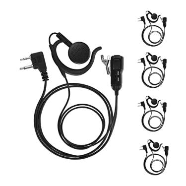 Imagem de ERIPHA Fone de ouvido VOX para fone de ouvido Midland GXT1000VP4 Walkie Talkie de rádio bidirecional com microfone PTT LXT500VP3 GXT1050VP4 GXT1000XB (pacote com 5)