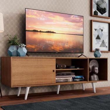 Imagem de Rack para Sala TV até 65 Polegadas com Pés Dubai Madesa 01, Rustic/Bra