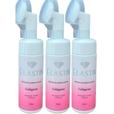 Imagem de LIMPEZA FACIAL MOUSSE  ELASTIN COLAGENO 150ML DEMAZON 3un