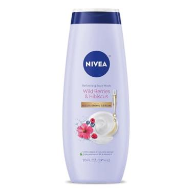 Imagem de NIVEA Sabonete corporal refrescante de frutas silvestres e hibiscos com soro nutritivo, sabonete líquido perfumado para mulheres, enriquecido com provitamina B5 e vitamina E, frasco de 20 ml