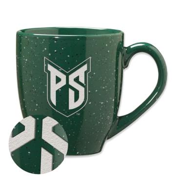 Imagem de Rico Industries NCAA Portland State Vikings Caneca de café de cerâmica salpicada a laser com logotipo principal verde 473 ml