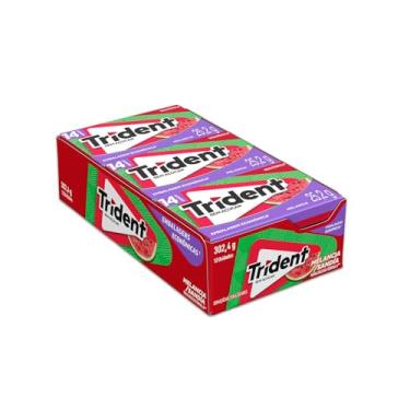 Imagem de Chiclete Trident Melancia Sem Açúcar - Caixa com 12 unid. de 25,2g
