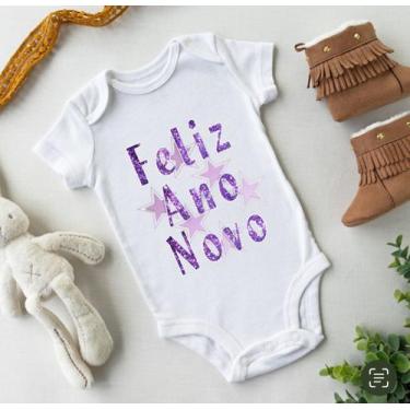 Imagem de Body Personalizado Bebê Feliz Ano Novo - ds, P (0 a 4 Meses)