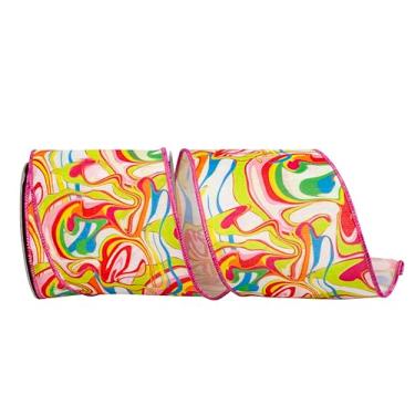 Imagem de Reliant Ribbon Fita de borda com fio Ink Mix Brights Deluxe, rosa choque