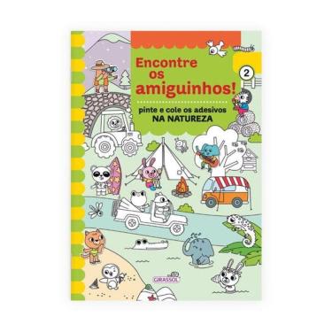 Imagem de Encontre Os Amiguinhos! Na Natureza - Pinte E Cole Os Adesivos