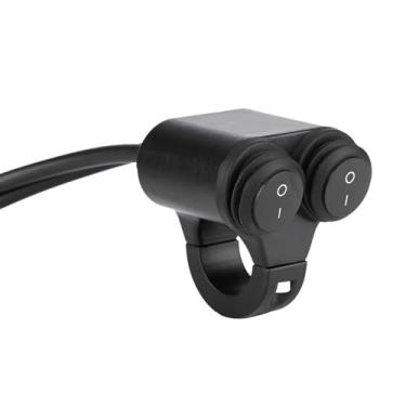 Imagem de Farol de Freio Universal para Guidão de Motocicleta, 22mm, Luzes de Neblina, Buzina, Botão de Controle Duplo, Interruptor para Modificação de Motocicleta (Tipo B)